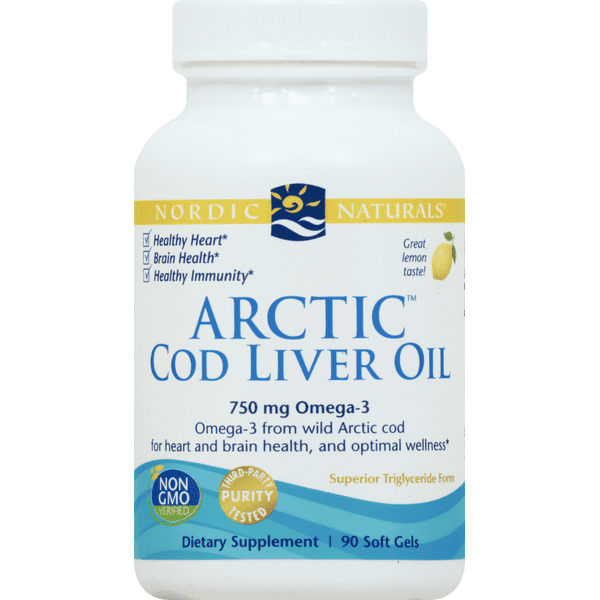 Nordic Naturals Arctic Cod Liver Oil, Soft Gels, Lemon Flavor