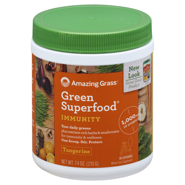 Amazing Grass Green Superfood Immunity, Tangerine Flavor Powder
