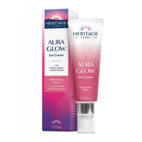 Heritage Store, Aura Glow Gel Cream Hydrating Rose, 1.7 Oz