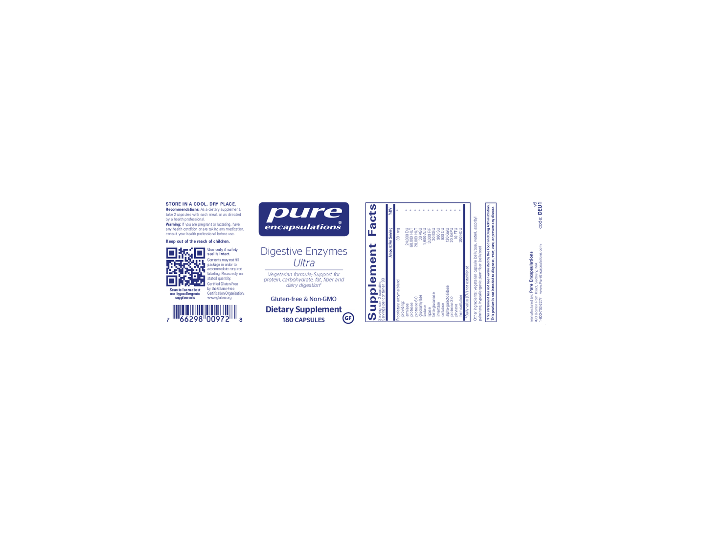 Pure Encapsulations Digestive Enzymes Ultra