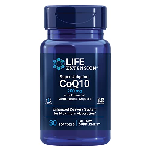 Life Extension Super Ubiquinol CoQ10 200mg w/Mitochondrial Support 30 Softgels