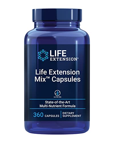 Life Extension Mix™ Capsules – High-Potency Vitamin, Mineral, Fruit & Vegetable Supplement 360 Capsules