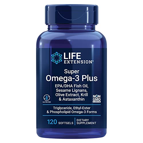 Life Extension Super Omega-3 PLUS EPA/DHA Fish Oil, 120 Softgels
