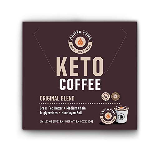 Rapid Fire High Performance Keto Coffee 16 K-Cup Pods