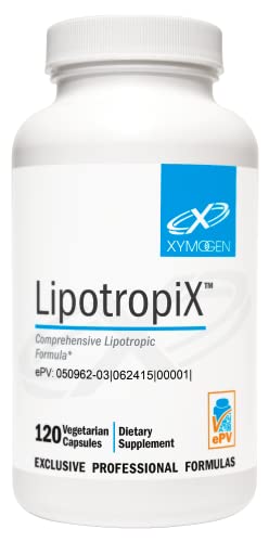 XYMOGEN LipotropiX - Lipid Metabolism + Liver Support - Dandelion + Celandine to Support Bile Flow, Guggul Extract + Inositol Hexanicotinate Maintain Already Healthy Blood Lipid Levels (120 Capsules)