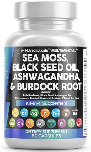 Clean Nutraceuticals Multi-Mineral with Sea Moss & 15 ingredients 60 Count