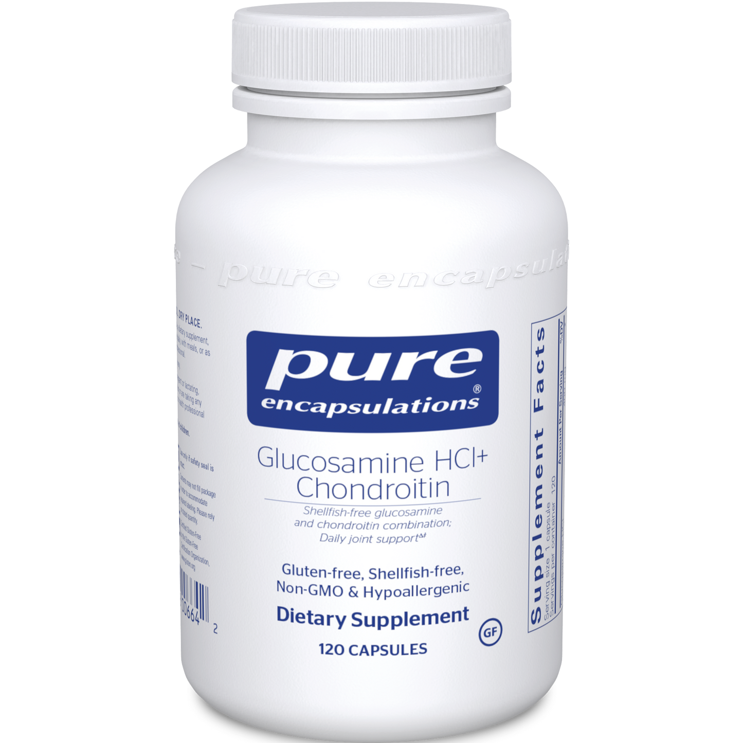 Pure Encapsulations Glucosamine HCl Chondroitin 120 vcaps