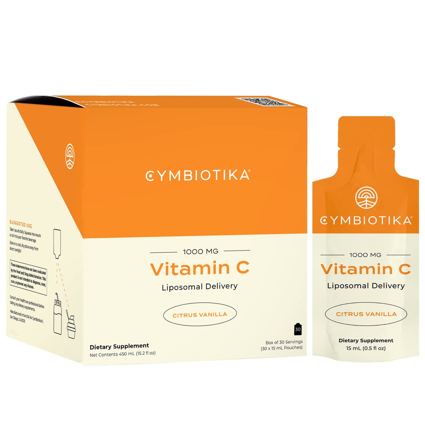 CYMBIOTIKA Liposomal Vitamin C Individual Packets 30 Pack