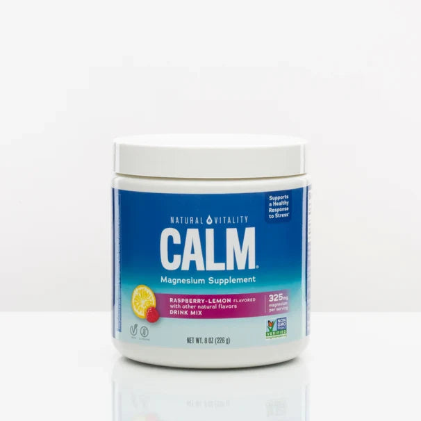 Natural Vitality CALM Magnesium Powder, Raspberry-Lemon