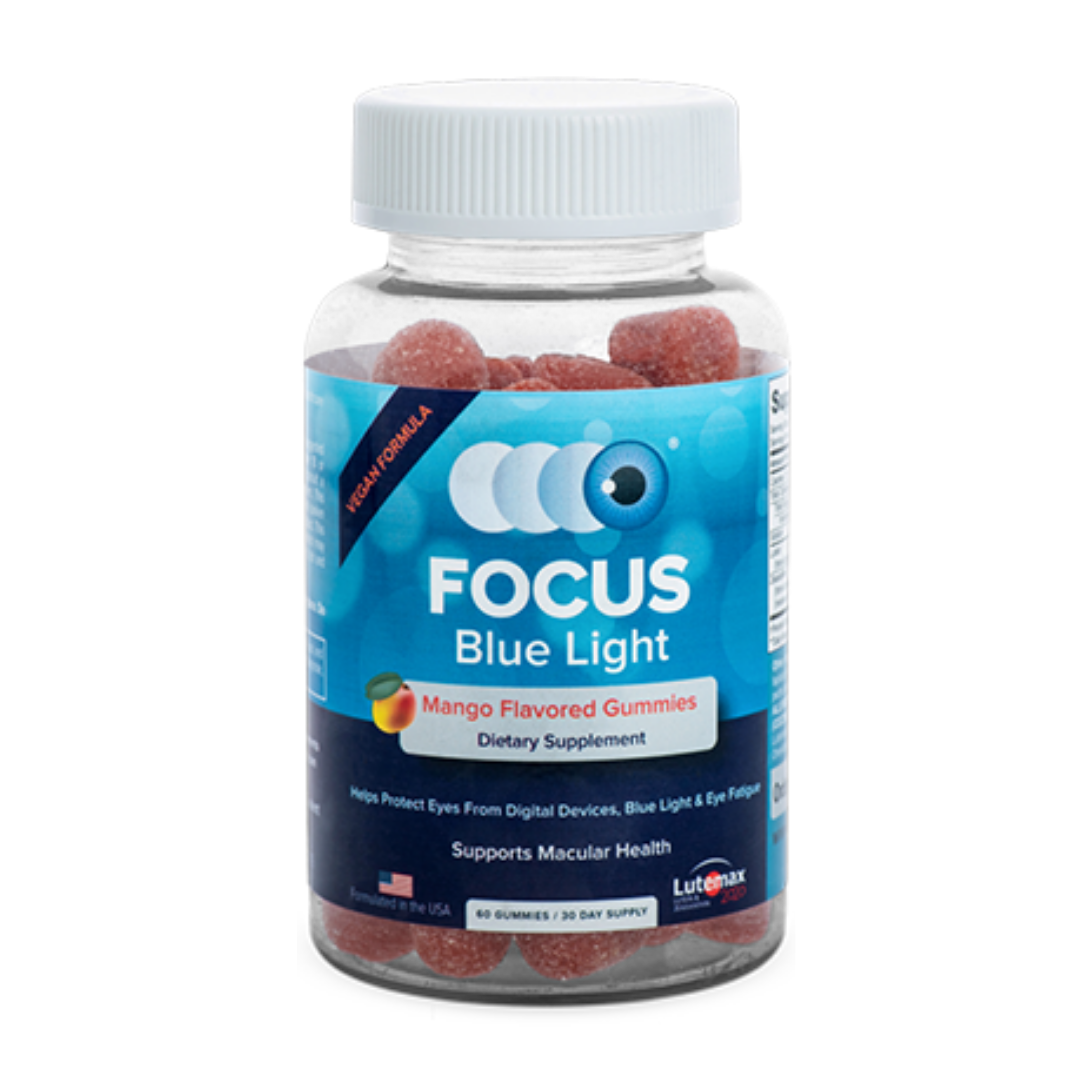 Focus Blue Light Eye Health Support Vitamins- Mango Flavor Gummies