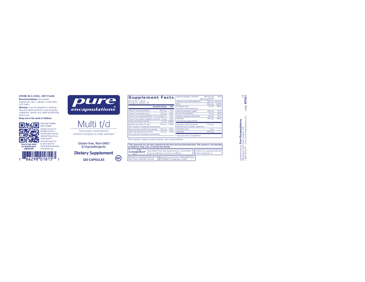 Pure Encapsulations Multi T/D