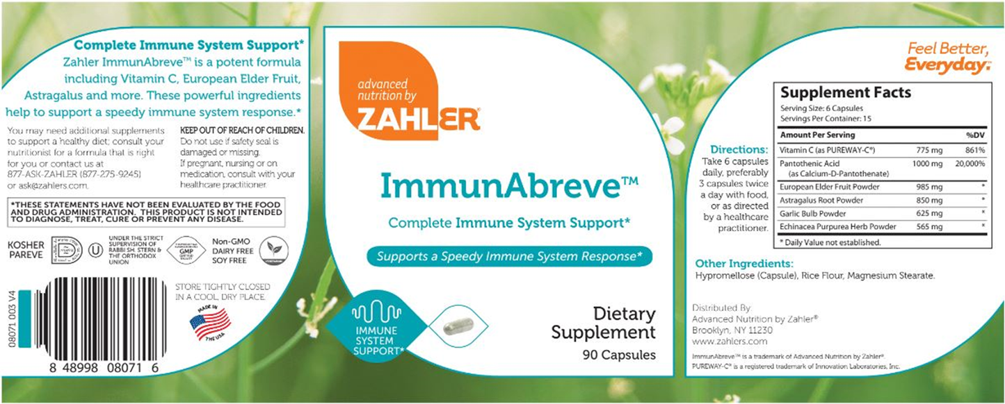 Advanced Nutrition by Zahler ImmunAbreve