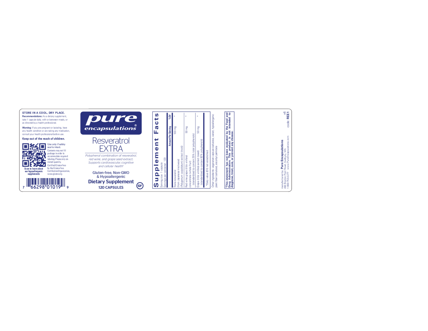 Pure Encapsulations Resveratrol EXTRA