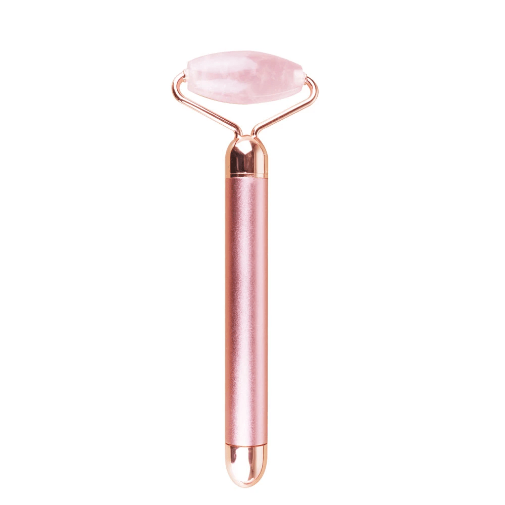 Relaxus Beauty Vibrating Rose Quartz Facial Massage Roller