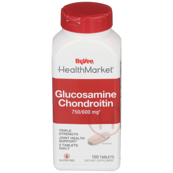 Hy-Vee HealthMaket All Natural Glucosamine & Chondroitin Triple Strength Tablets
