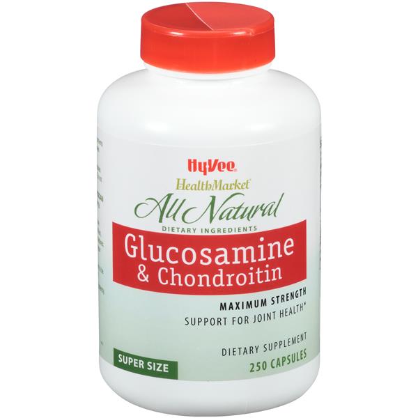 Hy-Vee HealthMarket Maximum Strength Glucosamine & Chondroitin Capsules