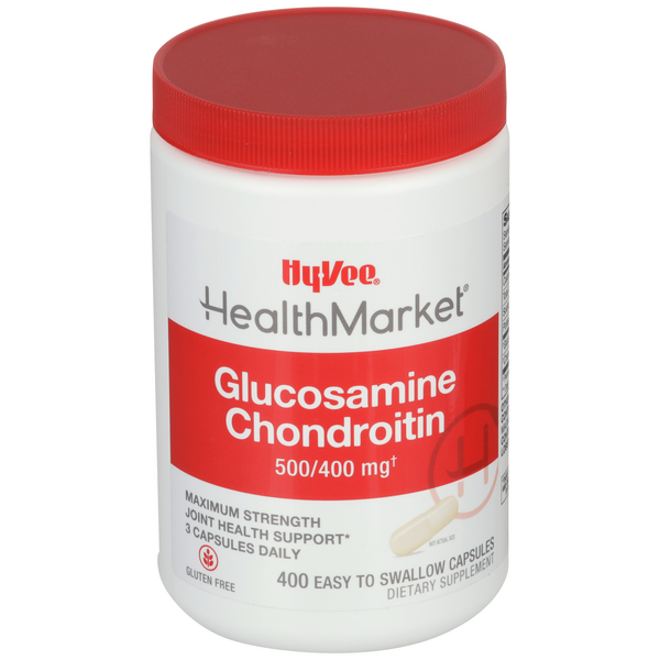 Hy-Vee HealthMarket Maximum Strength Glucosamine & Chondroitin Dietary Supplement Capsules