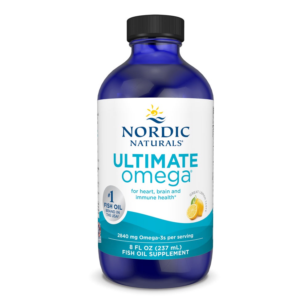 Nordic Naturals Ultimate Omega Liquid 8 oz Lemon Flavor 48 Servings