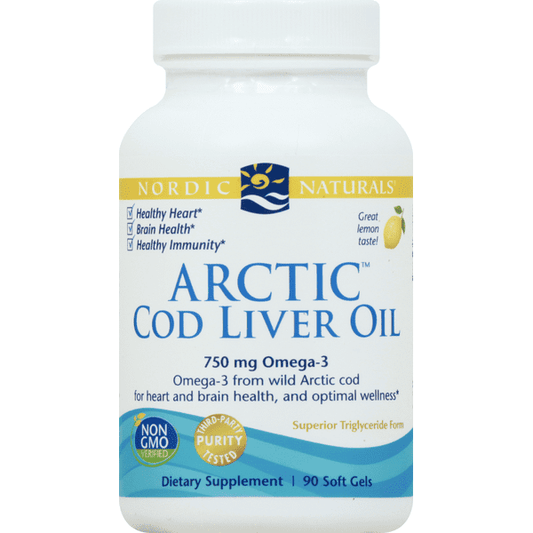 Nordic Naturals Arctic Cod Liver Oil, Soft Gels, Lemon Flavor