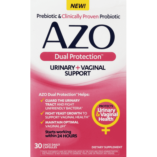 Azo Dual Protection Urinary + Vaginal Support, Capsules