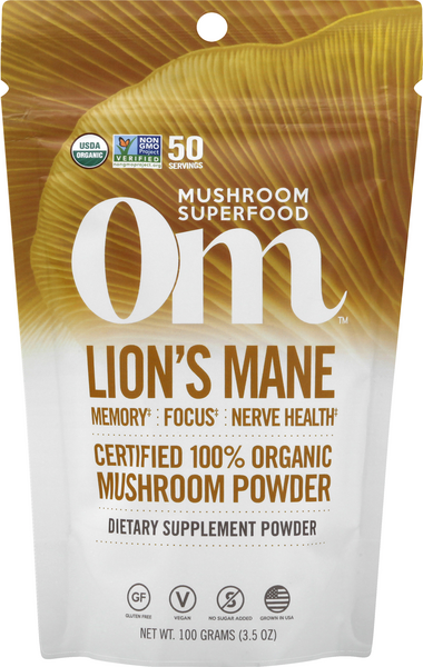 Om Lions Mane Mushroom Powder