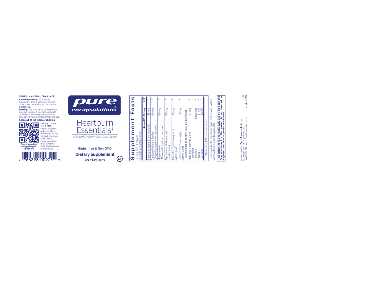 Pure Encapsulations Heartburn Essentials