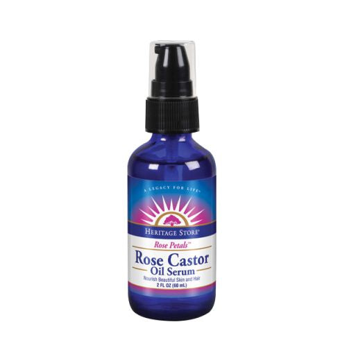 Heritage Store, Rose Castor Oil Serum, 2 Oz