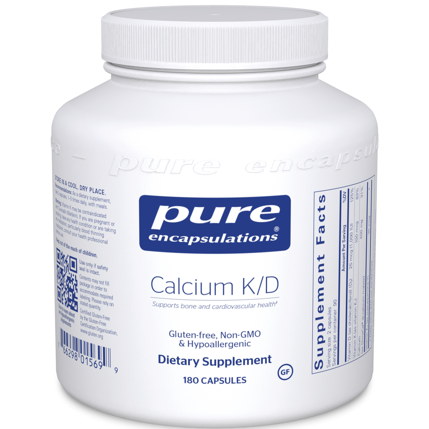Pure Encapsulations Calcium K/D 180 caps