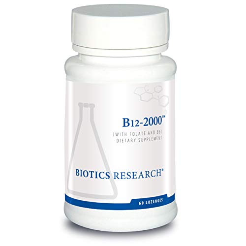 BIOTICS Research B12 2000 with Folate 60 Lozenges
