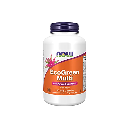 NOW Foods EcoGreen Multi Vitamin Iron-Free 180 Veg Capsules