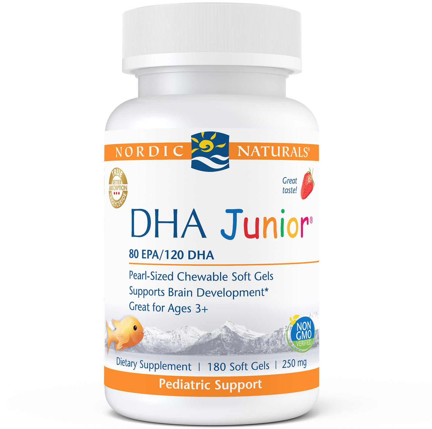 Nordic Naturals DHA Junior - Strawberry 180 gel caps