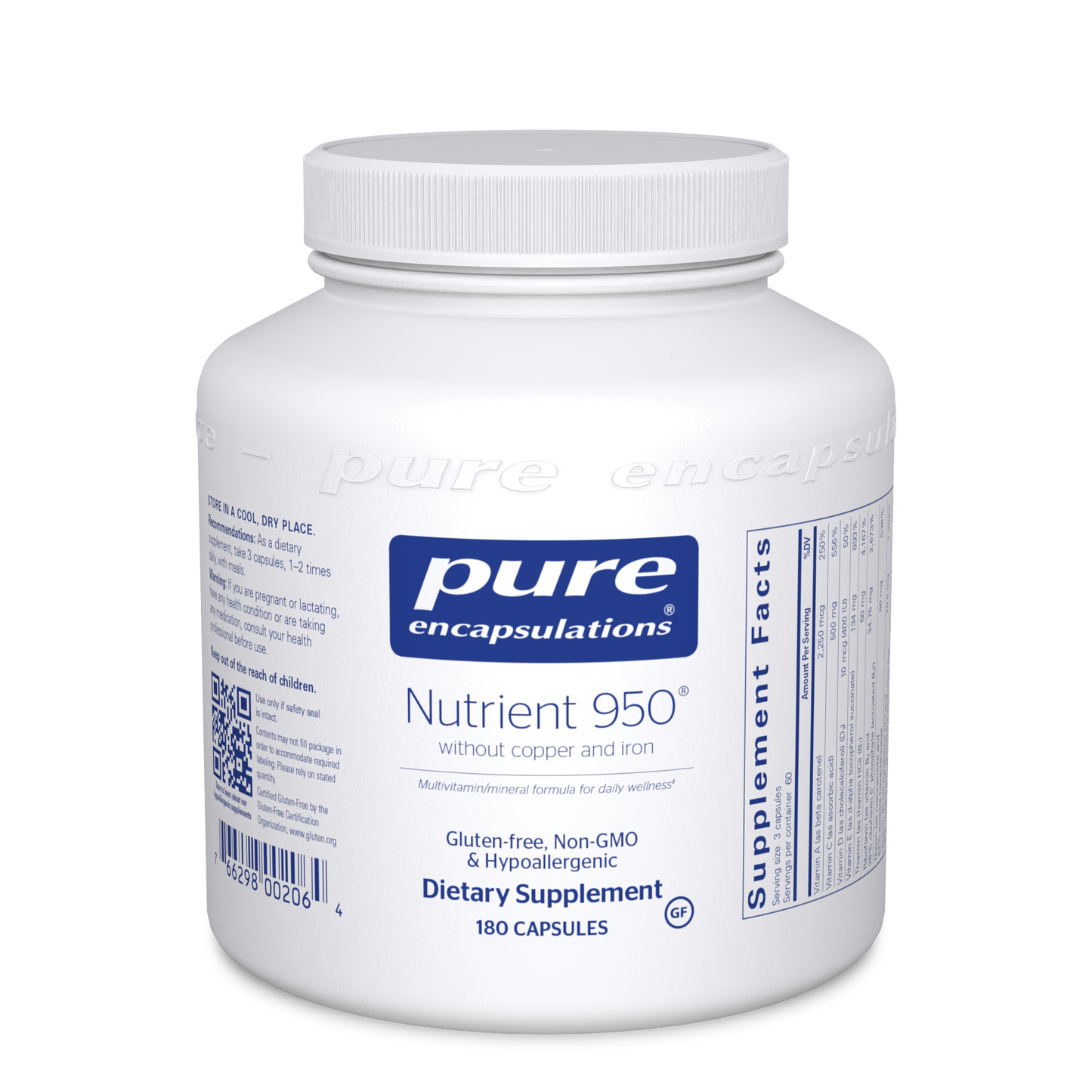 Pure Encapsulations Nutrient 950 w/o Cu & Fe
