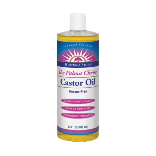 Heritage Store, Castor Oil Cold Pressed, 32 Oz