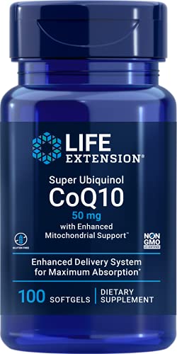 Life Extension Super Ubiquinol CoQ10 50 mg w/Mitochondrial Support 100 Softgels