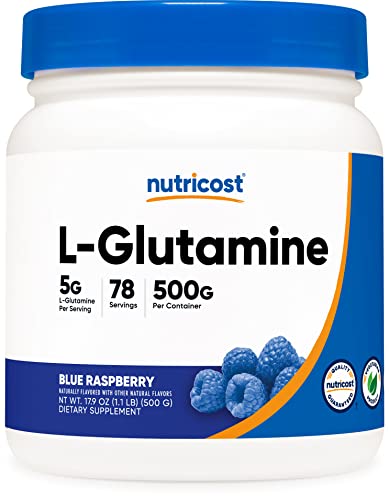 Nutricost L-Glutamine Powder 500 G Blue Raspberry