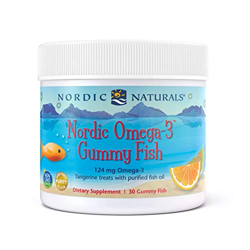 Nordic Naturals Nordic Omega-3 Gummy Fish, Tangerine - 30 Gummy Fish - 124 mg Total Omega-3s with EPA & DHA - Non-GMO - 30 Servings