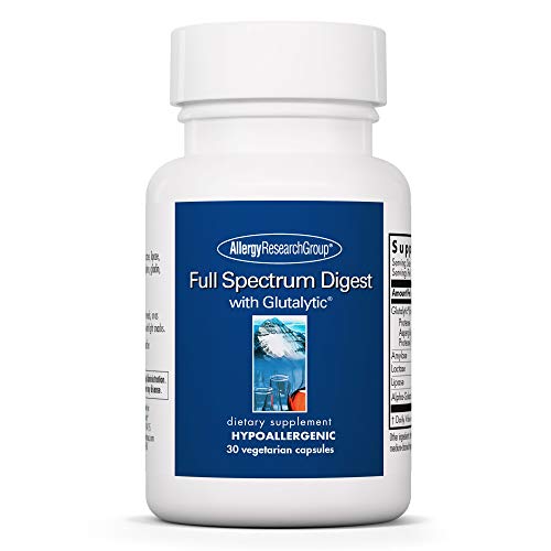 Allergy Research Group - Full Spectrum Digest - Vegan Digestive Enzymes, Gluten Support - 30 Vegetarian Capsules
