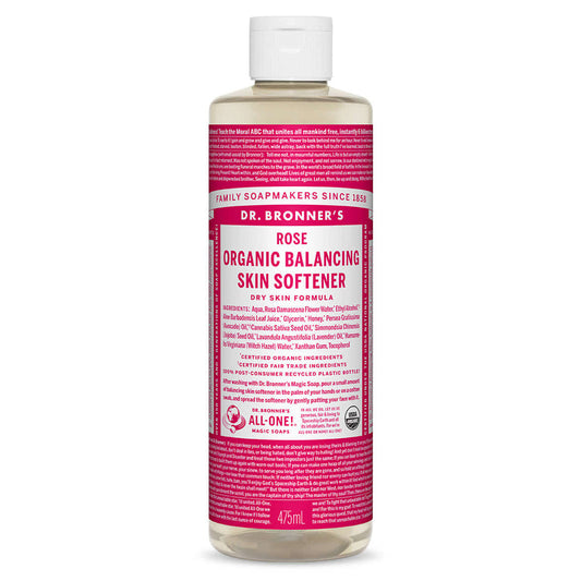 Dr. Bronner's Rose Balancing Skin Softener, 475ml, 1EA