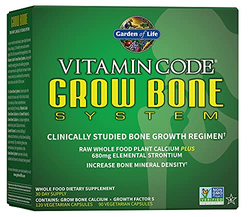 Garden of Life Vitamin Code Grow Bone-Calcium Supplement 30 Day Supply