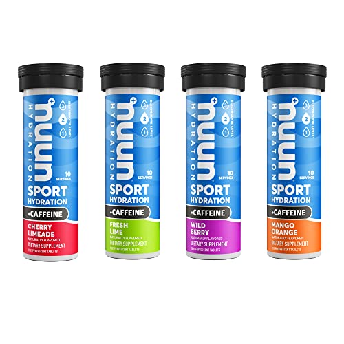 Nuun Sport + Caffeine Electrolyte Mixed Flavor Box 4 Pack 40 Servings