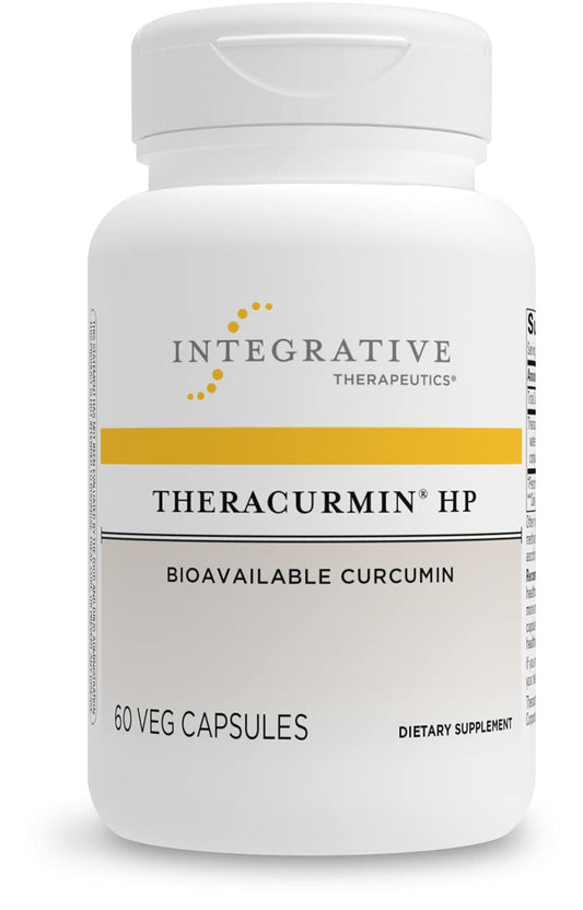 Integrative Therapeutics Theracurmin HP - Curcumin -Turmeric Supplement - For Muscle Recovery and Relief of Minor Pain Due to Occasional Overuse* - Vegan - Dairy Free - Gluten Free - 60 Capsules