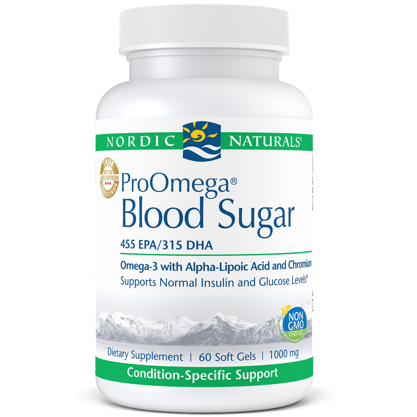 Nordic Naturals ProOmega Blood Sugar 1000 mg 60 gels