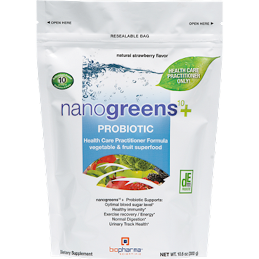 BioPharma Scientific nanogreens10+Probiotic 10.6 oz