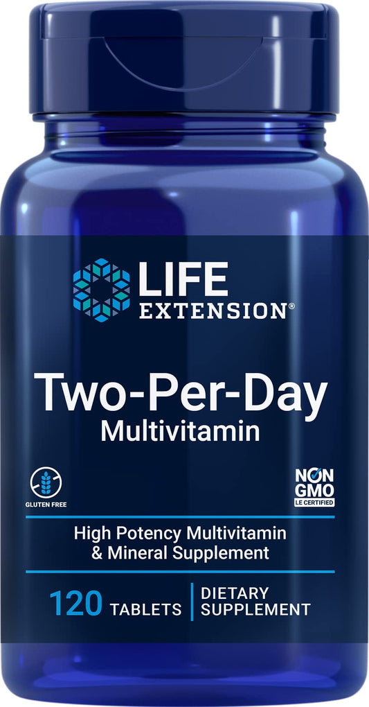 Life Extension Two Per Day Multi-vitamin & Mineral 120 Tablets