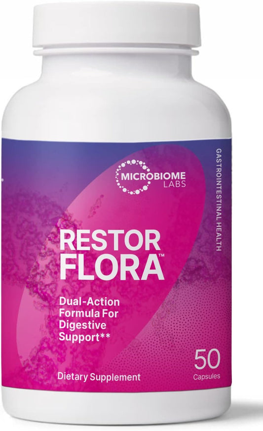 Microbiome Labs RestorFlora Probiotic Supplement 50 Capsules
