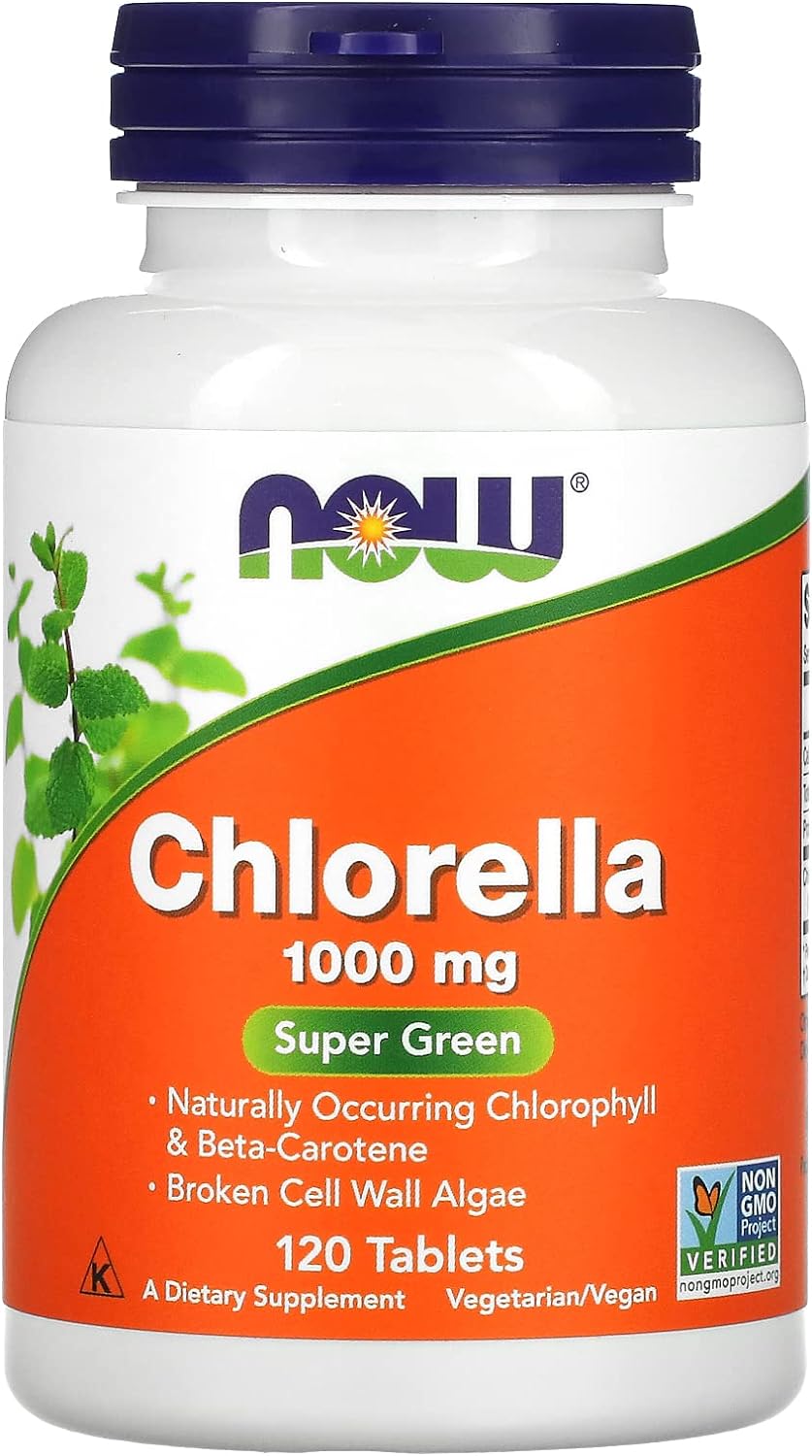 NOW Supplements, Chlorella 120 Tablets 1000 mg
