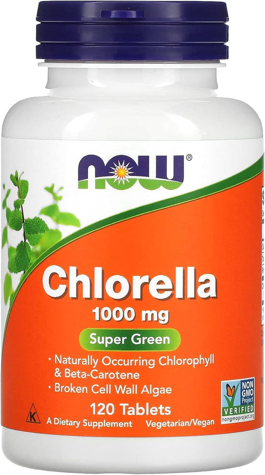 NOW Supplements, Chlorella 120 Tablets 1000 mg