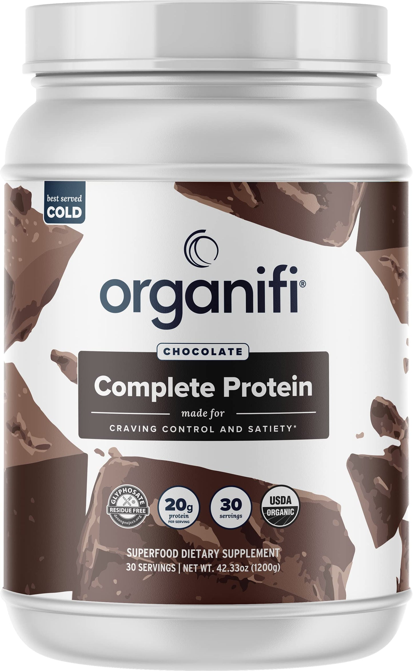 Organifi: Complete Protein Chocolate Flavor  30 Day Supply