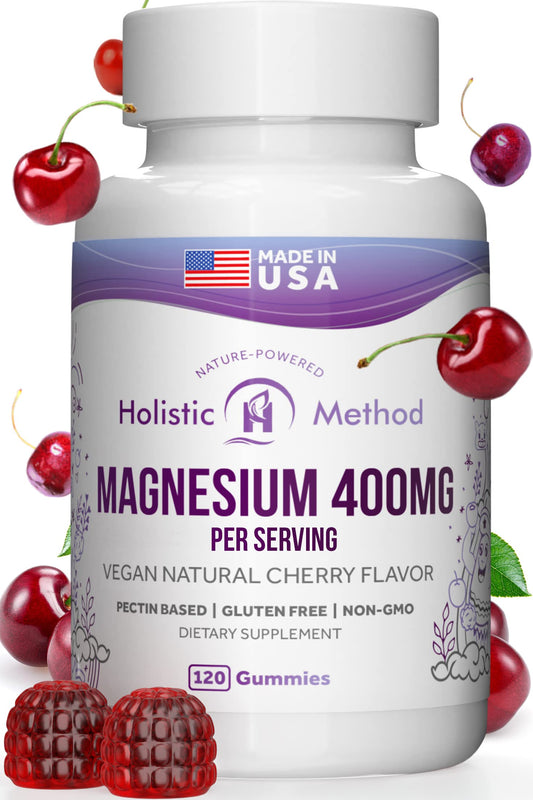 Magnesium Gummies Supplement for Adults and Kids - 400MG per Serving - 120 Vegan