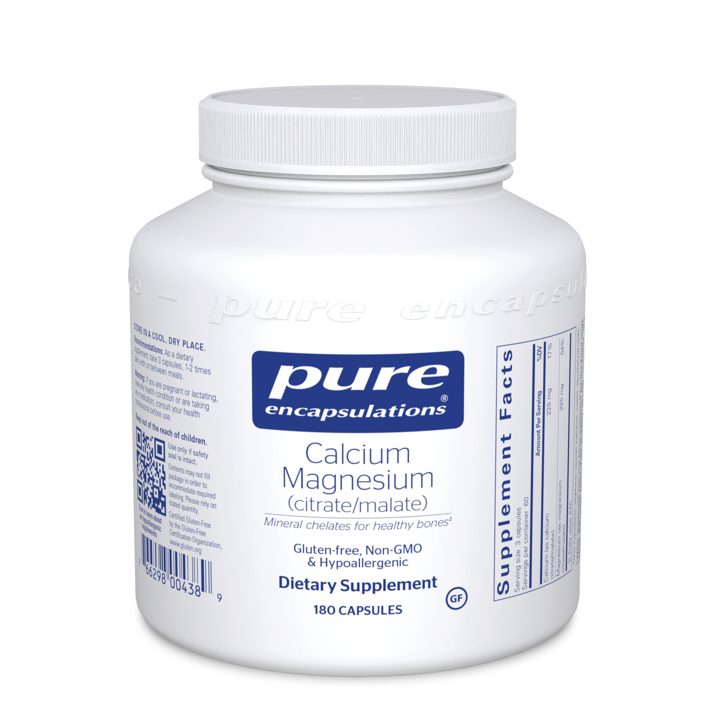 Pure Encapsulations Cal/Mag Citrate Malate 180 vcaps